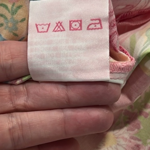 Palm Lily,Made in Turkey!Colorful Floral Dress,EUC,Button-Front,Stretch Size 12P - Picture 8 of 9